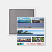 Z014 TANSANIA, Mosaik, Afrika, Kühlschrank Magnet (Vorderseite/Rückseite)