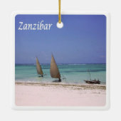 Z015 ZANZIBAR, Tansania, Afrika, Keramikornament (Rückseite)
