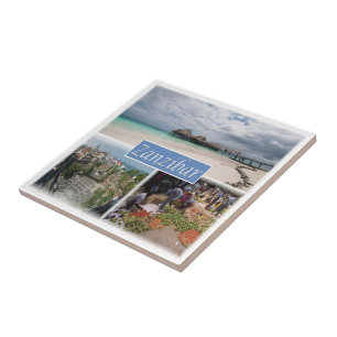 Z017 ZANZIBAR, Mosaik, Tansania, Afrika, Fliese