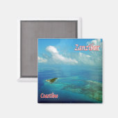 Z018 ZANZIBAR, Küste, Tansania, Afrika, Kühlschran Magnet (Vorderseite/Rückseite)