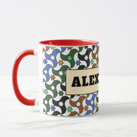 Z12-Alexander Brooks Mug – Custom Geometric Design Tasse (Links)
