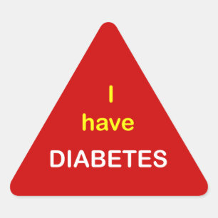 z6 - Ich habe DIABETES Dreieckiger Aufkleber