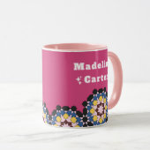 Z9-Rose & Geometric Elegance Tasse (VorderseiteRechts)