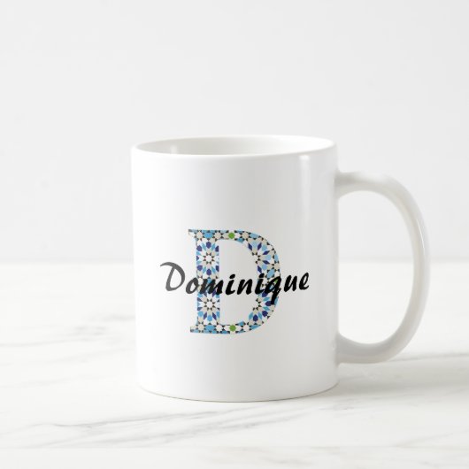 Z-7 Geometrischer Buchstabe D Becher Kaffeetasse (Rechts)
