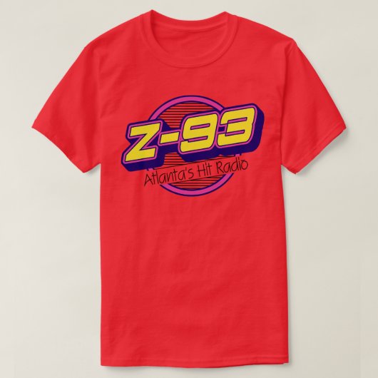 Z 93 Atlanta trifft Retro Defunkt Radio Station T-Shirt (Design vorne)