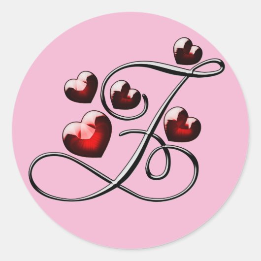 Z-Aufkleber in Monogramm Runder Aufkleber (Vorderseite)