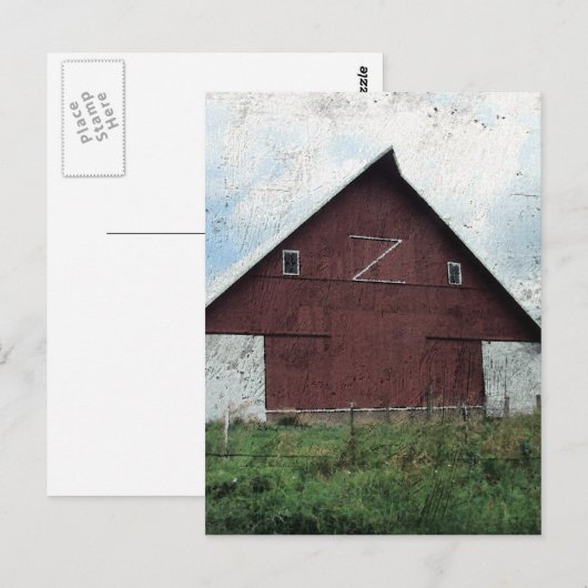 Z Barn Postkarte (Vorne/Hinten)