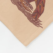 Z Bigfoot gehender Sasquatch Brown und TAN-Muster Fleecedecke (Ecke)