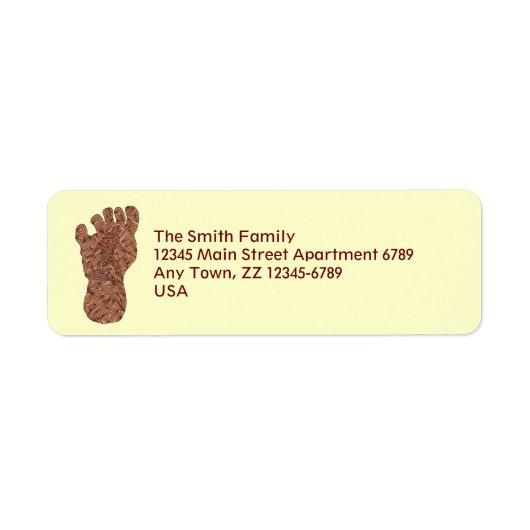 Z Bigfoot Sasquatch Track Geeky Mailing Supplies (Vorne)