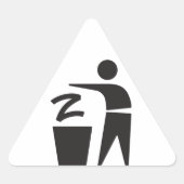 Z bis zum Müll Dreieckiger Aufkleber (Vorderseite)
