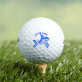 Z Blauer Weißer Hai Farbenfrohe Meerestiere Golfball (Insitu T-Shirt)