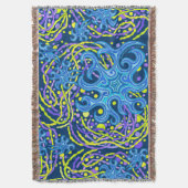 Z-blaues und gelbes Astrum Vita abstraktes buntes Decke (Vorderseite Vertikal)