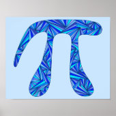 Z Blue Pi Symbol Math Geek Science Nerd Fun 11x14 Poster (Vorne)