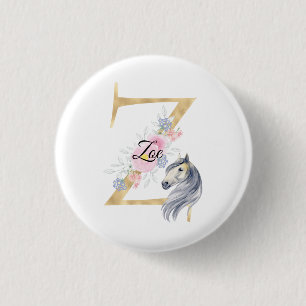 Z-Buchstabe personalisierter Name Monogramm mit Pf Button