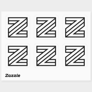 Z Buchstabe  Quadratischer Aufkleber