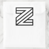 Z Buchstabe  Quadratischer Aufkleber (Tasche)