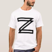 Z Buchstabe T-Shirt (Vorderseite)