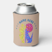 Z Coyote Wolf farbenfrohe südwestliche Design-Wüst Dosenkühler (Kanne Rückseite)