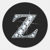 "Z" Diamant Bling Sticker (Vorderseite)