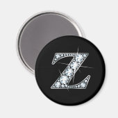 "Z" Diamond Bling Magnet (Vorderseite/Rückseite)