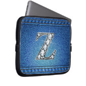 Z "Diamond" Denim Stitching Electronics Bag Laptopschutzhülle (Vorne Rechts)