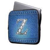 Z "Diamond" Denim Stitching Electronics Bag Laptopschutzhülle (Vorderseite Links)