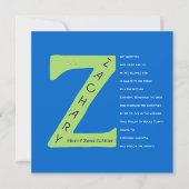 Z Einladung zur ersten Sammlung Bar Bat Mitzvah (Vorderseite)