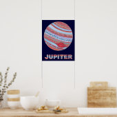Z Farbige Astronomie Jupiter 20 x 16 Poster (Küche)