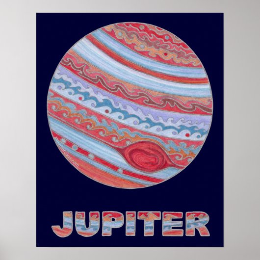 Z Farbige Astronomie Jupiter 20 x 16 Poster (Vorne)