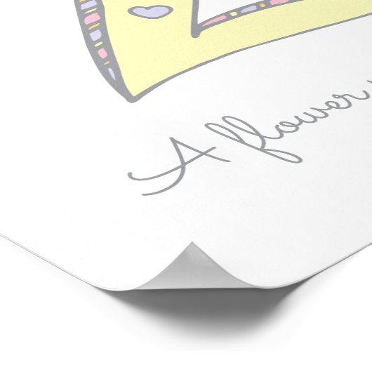 Z für Zara Initial Doodle Art Name bedeutet Poster (Ecke)