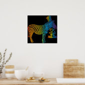 Z für Zebra Poster (Küche)