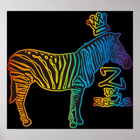 Z für Zebra Poster (Vorne)
