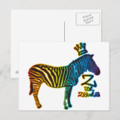 Z für Zebra Postkarte (Vorne/Hinten)