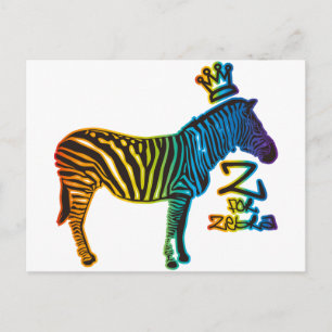 Z für Zebra Postkarte