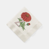 Z für Zinnia Blume Monogram Floral Art Serviette (Ecke)