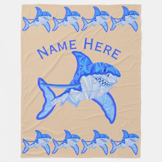 Z-Hai-buntes Seetier Fleecedecke (Vorderseite)