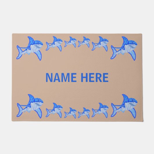 Z-Hai-buntes Seetier Fußmatte (Vorderseite)