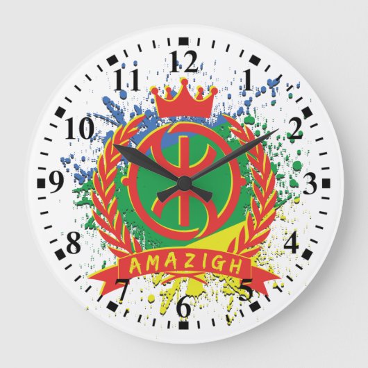 Z IMAZIGHEN SUR LES COULEURS AMAZIGH  GROßE WANDUHR (Vorderseite)