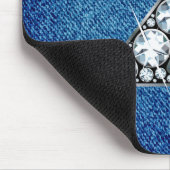 Z Imitate -"Diamant Bling" auf Denim Mousepad (Ecke)