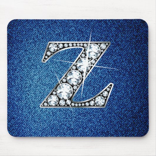 Z Imitate -"Diamant Bling" auf Denim Mousepad (Vorne)