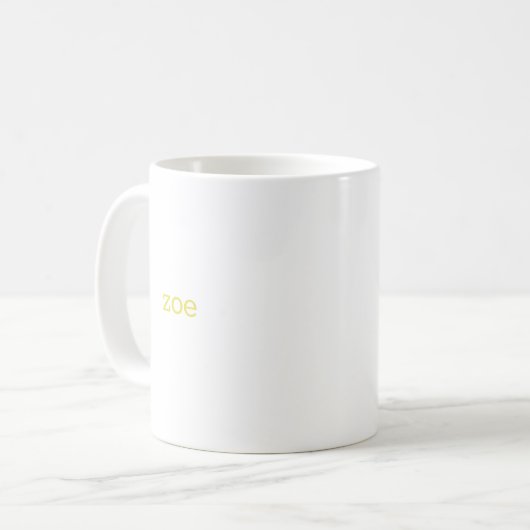 Z Initial floral Monogramm Kaffeetasse (Vorderseite Links)