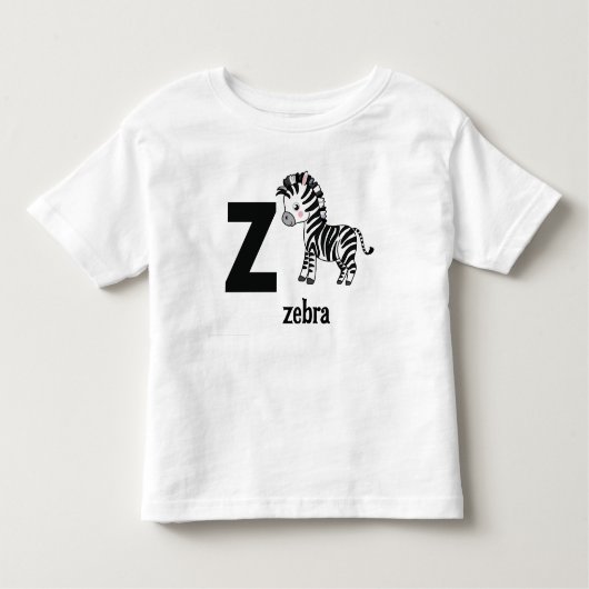 Z ist für Zebra: Adorable Alphabet Kleinkind T-shirt (Vorderseite)