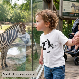 Z ist für Zebra: Adorable Alphabet Kleinkind T-shirt