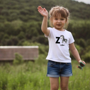 Z ist für Zebra: Adorable Alphabet Kleinkind T-shirt
