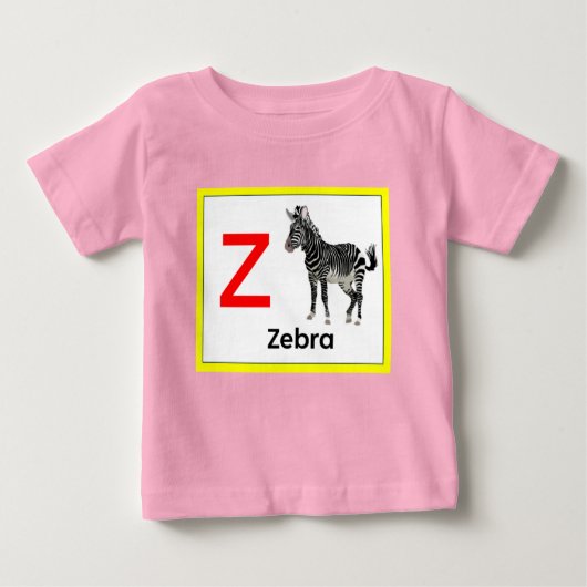 Z ist für Zebra Baby T-shirt (Vorderseite)