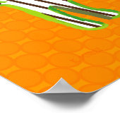 "Z ist für Zebra" digitales Malplakat Poster (Ecke)