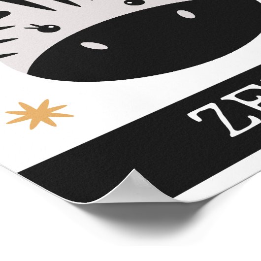 Z ist für Zebra, Kinderzimmer, Schlafzimmer, Kinde Poster (Ecke)