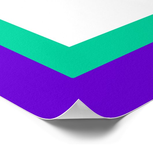 Z ist für Zebra und Mädchenname Mauer für Kinder Poster (Ecke)