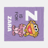 Z ist für Zoe | Name hinzufügen Fleecedecke (Vorderseite (Horizontal))