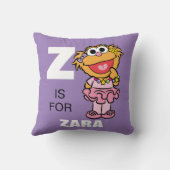 Z ist für Zoe | Name hinzufügen Kissen (Rückseite)